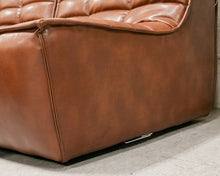 Load image into Gallery viewer, Recycled Leather 4 Piece and Ottoman Juno Sofa
