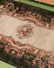 Load image into Gallery viewer, Black Boroque Floral Rug