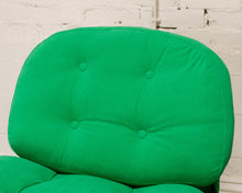 Load image into Gallery viewer, Green Corduroy Low Profile Swivel Chair