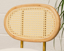 Load image into Gallery viewer, Wicker Bar Stools with Gold Base
