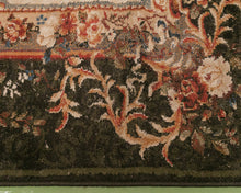 Load image into Gallery viewer, Black Boroque Floral Rug