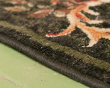 Load image into Gallery viewer, Black Boroque Floral Rug