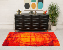 Load image into Gallery viewer, Red and Orange Rya Rug