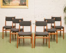 Load image into Gallery viewer, Black Woven and Wood Dining Chair