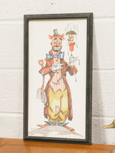 Load image into Gallery viewer, Vintage Folk Art Clown Circus Painting Carnival Early Gardening