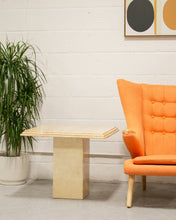 Load image into Gallery viewer, Travertine Post Modern Side Coffee Table Small
