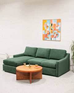 Hauser Sectional Sofa in Bella Hunter Green