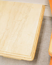 Load image into Gallery viewer, Travertine Post Modern Side Coffee Table Small