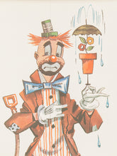 Load image into Gallery viewer, Vintage Folk Art Clown Circus Painting Carnival Early Gardening