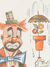 Load image into Gallery viewer, Vintage Folk Art Clown Circus Painting Carnival Early Gardening