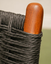 Load image into Gallery viewer, Black Woven and Wood Dining Chair