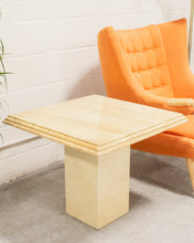 Load image into Gallery viewer, Travertine Post Modern Side Coffee Table Small