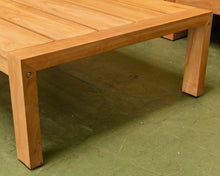 Load image into Gallery viewer, Mareena Outdoor Teak Sectional Sofa in Yellow with Coffee Table