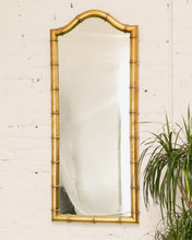 Load image into Gallery viewer, Vintage Gold Faux Bamboo Mirror