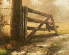 Load image into Gallery viewer, LANDSCAPE RECREATION OIL ON CANVAS painting BY MARIE MCBRIDE AFTER WINDBERG unframed