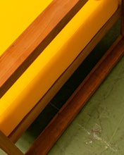 Load image into Gallery viewer, Mareena Outdoor Teak Sectional Sofa in Yellow with Coffee Table