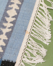 Load image into Gallery viewer, Blue Colorblock Kilm Rug