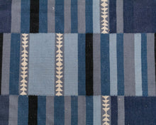 Load image into Gallery viewer, Blue Colorblock Kilm Rug