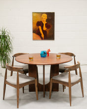 Load image into Gallery viewer, Walnut Sculptural Base Round Dining Table