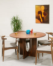 Load image into Gallery viewer, Walnut Sculptural Base Round Dining Table