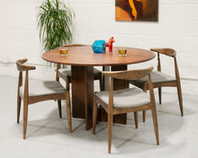 Load image into Gallery viewer, Walnut Sculptural Base Round Dining Table
