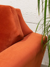 Load image into Gallery viewer, Desmond Walnut Framed Sofa 72” in Royale Rust