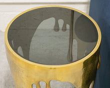 Load image into Gallery viewer, Volcano Drip Side Table in Gold
