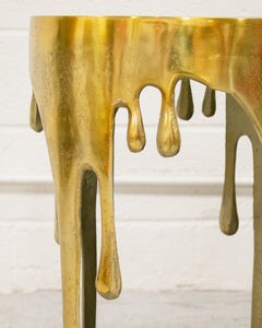 Volcano Drip Side Table in Gold