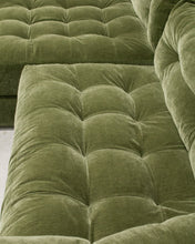 Load image into Gallery viewer, Prima Chaise and Bumper Olive Green Sofa
