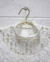 Load image into Gallery viewer, Cream Lace Mock Neck Blouse