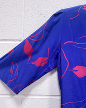 Load image into Gallery viewer, Vintage Cobalt Blue and Fuchsia Dress (S)