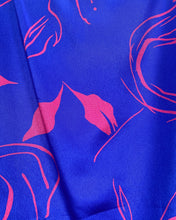 Load image into Gallery viewer, Vintage Cobalt Blue and Fuchsia Dress (S)