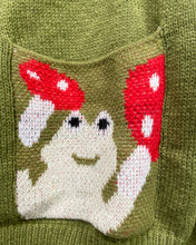 Load image into Gallery viewer, Frogs N’ Fungi are My Friends Cardigan (L)