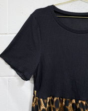Load image into Gallery viewer, Black Animal Print Dress