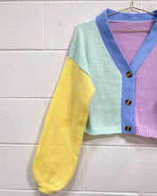 Load image into Gallery viewer, Color Block Cardigan in Pastels (L)