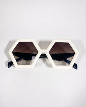 Load image into Gallery viewer, White hexagon Sunglasses