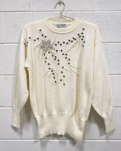 Load image into Gallery viewer, Vintage Cream Beaded Sweater (M)