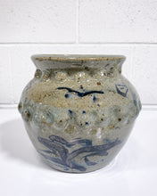 Load image into Gallery viewer, Studio Pottery Vase in Gray and Blue
