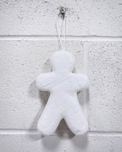 Load image into Gallery viewer, White Glitter Gingerbread Ornament