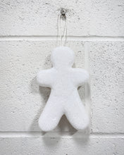 Load image into Gallery viewer, White Glitter Gingerbread Ornament