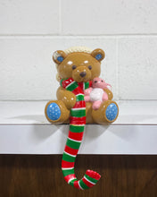 Load image into Gallery viewer, Vintage Christmas Teddy Bear Stocking Holder