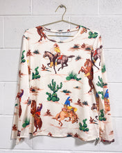 Load image into Gallery viewer, Cowboy and Cactus Blouse (L)