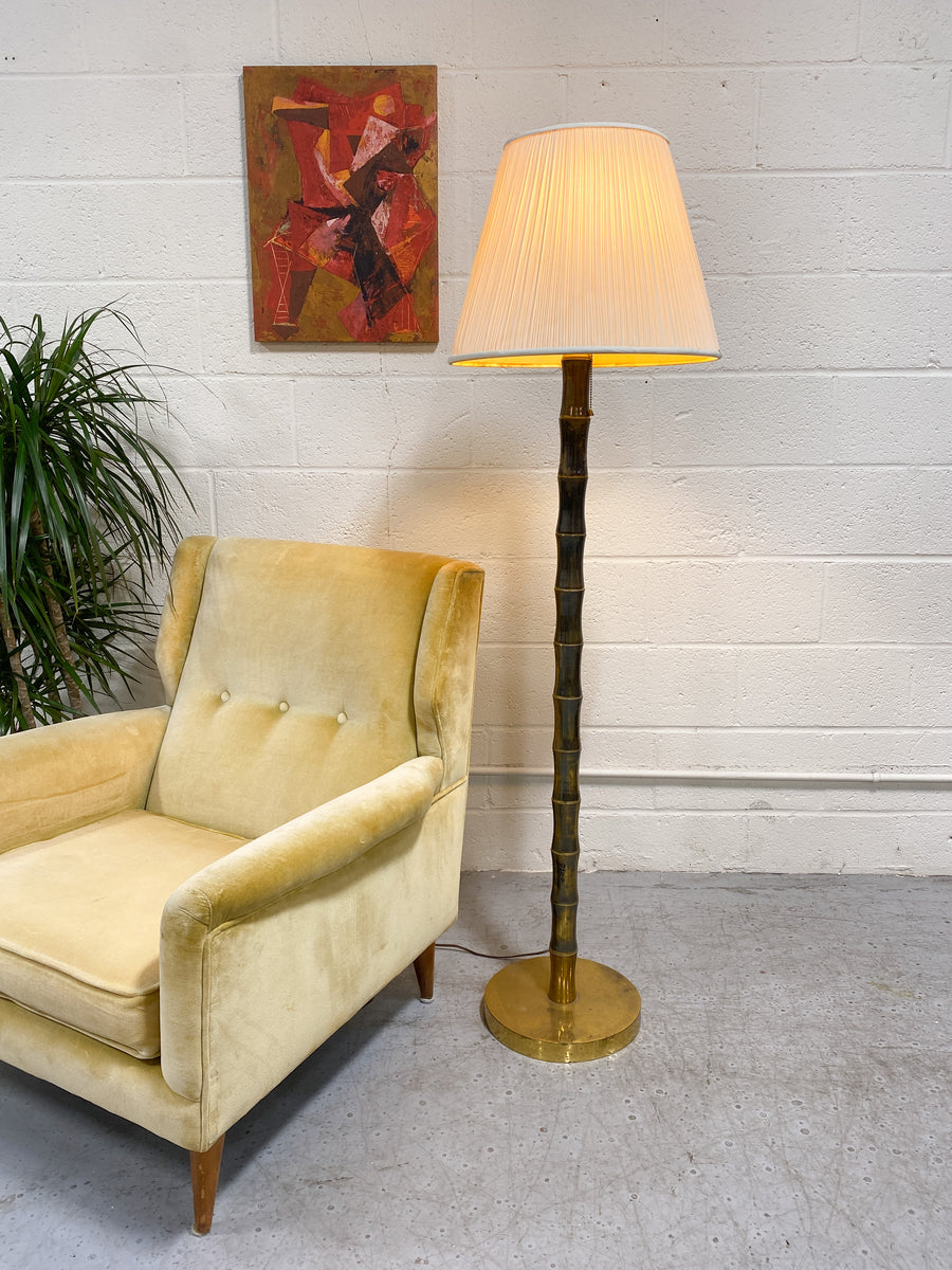 Vintage Brass Bamboo Floor Lamp – Sunbeam Vintage