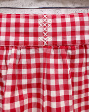 Load image into Gallery viewer, Vintage Red Gingham Embroidered Waist Apron