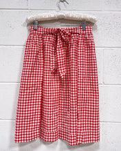 Load image into Gallery viewer, Vintage Red Gingham Embroidered Waist Apron