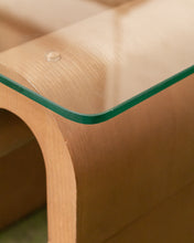 Load image into Gallery viewer, Squiggly Glass Top Side Table