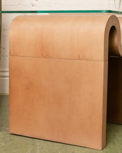 Load image into Gallery viewer, Squiggly Glass Top Side Table