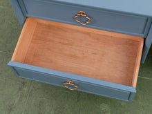 Load image into Gallery viewer, Blue Hollywood Regency Nightstands