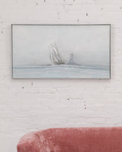 Load image into Gallery viewer, Vintage Moody Nautical Oil Painting