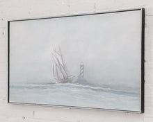 Load image into Gallery viewer, Vintage Moody Nautical Oil Painting